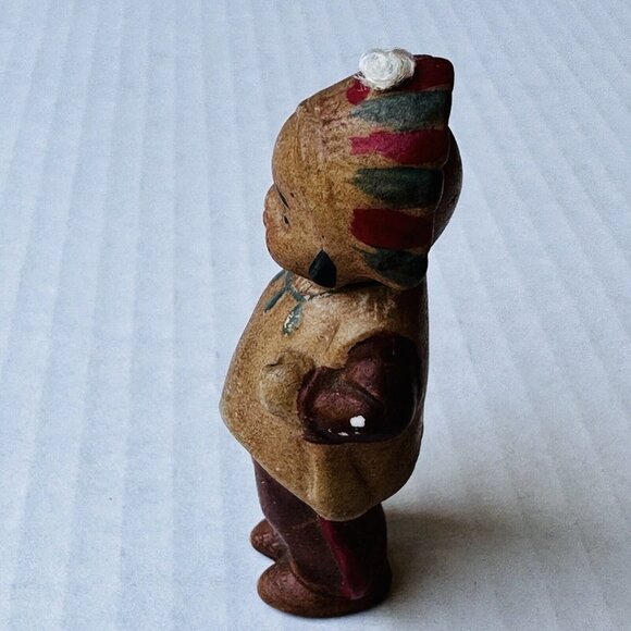 Native‎ American Indian Doll German Hertwig Bisque Porcelain Headdress 2.75" H - Picture 4 of 11